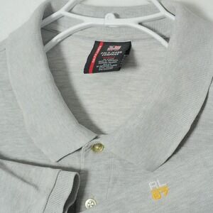 Ralph Lauren Polo Shirt Men's Size Medium Gray Polo Jeans Co Embroidered 67 Logo